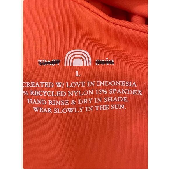 Toast Swim One Shoulder Crop Top Size L - Picture 3 of 3